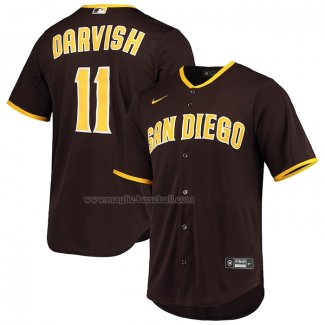 Maglia Baseball Uomo San Diego Padres Yu Darvish Alternato Replica Marrone