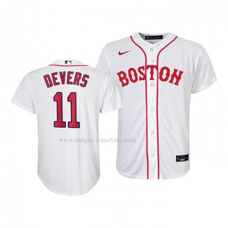 Maglia Baseball Bambino Boston Red Sox Rafael Devers Replica 2021 Bianco