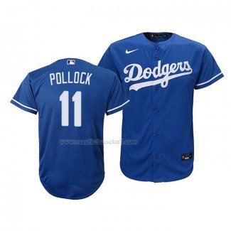 Maglia Baseball Bambino Los Angeles Dodgers A.J. Pollock Replica Alternato 2020 Blu