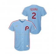 Maglia Baseball Bambino Philadelphia Phillies Jean Segura Cooperstown Collection Road Blu