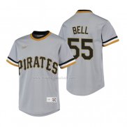 Maglia Baseball Bambino Pittsburgh Pirates Josh Bell Cooperstown Collection Road Grigio