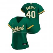 Maglia Baseball Donna Oakland Athletics Chris Bassitt Replica Alternato 2020 Verde