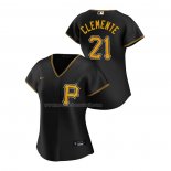 Maglia Baseball Donna Pittsburgh Pirates Roberto Clemente Replica Alternato 2020 Nero