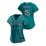 Maglia Baseball Donna Seattle Mariners Kyle Seager Replica Alternato 2020 Verde