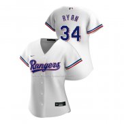 Maglia Baseball Donna Texas Rangers Nolan Ryan Replica Home 2020 Bianco