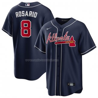 Maglia Baseball Uomo Atlanta Braves Eddie Rosario Alternato Replica Blu