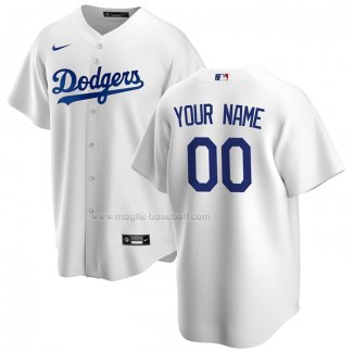 Maglia Baseball Uomo Los Angeles Dodgers Home Replica Personalizzate Bianco