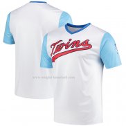 Maglia Baseball Uomo Minnesota Twins Cooperstown Collection Wordmark V-neck Bianco