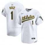 Maglia Baseball Uomo Oakland Athletics Esteury Ruiz Home Limited Bianco