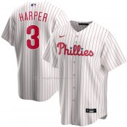 Maglia Baseball Uomo Philadelphia Phillies Bryce Harper Home Replica Bianco