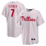 Maglia Baseball Uomo Philadelphia Phillies Trea Turner Home Replica Bianco