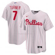 Maglia Baseball Uomo Philadelphia Phillies Trea Turner Home Replica Bianco