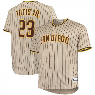 Maglia Baseball Uomo San Diego Padres Fernando Tatis JR. Sand Big & Tall Replica Marrone