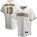 Maglia Baseball Uomo San Diego Padres Manny Machado Alternato Replica Bianco