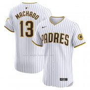 Maglia Baseball Uomo San Diego Padres Manny Machado Home Elite Bianco