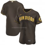 Maglia Baseball Uomo San Diego Padres Road Autentico Marrone