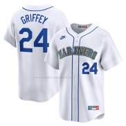 Maglia Baseball Uomo Seattle Mariners Ken Griffey JR. Mitchell & Ness 20th Anniversary Cooperstown Collection Autentico Grigio