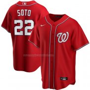 Maglia Baseball Uomo Washington Nationals Juan Soto Alternato Replica Rosso