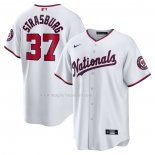 Maglia Baseball Uomo Washington Nationals Stephen Strasburg Home Replica Bianco