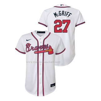 Maglia Baseball Bambino Atlanta Braves Fred Mcgriff Replica Home Bianco