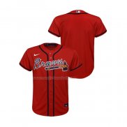 Maglia Baseball Bambino Atlanta Braves Replica Alternato Rosso