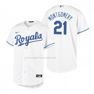 Maglia Baseball Bambino Kansas City Royals Mike Montgomery Replica Home Bianco