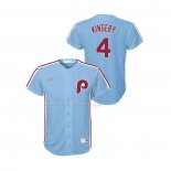 Maglia Baseball Bambino Philadelphia Phillies Scott Kingery Cooperstown Collection Road Blu