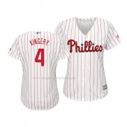 Maglia Baseball Donna Philadelphia Phillies Scott Kingery Cool Base Home Bianco