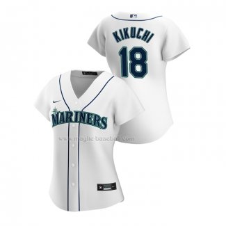 Maglia Baseball Donna Seattle Mariners Yusei Kikuchi Replica Home 2020 Bianco