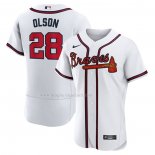 Maglia Baseball Uomo Atlanta Braves Matt Olson Home Autentico Bianco