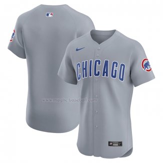 Maglia Baseball Uomo Chicago Cubs Road Vapor Premier Elite Grigio