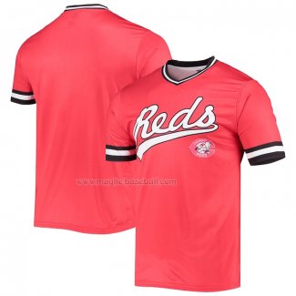 Maglia Baseball Uomo Cincinnati Reds Cooperstown Collection V-neck Rosso