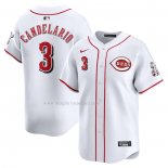 Maglia Baseball Uomo Cincinnati Reds Jeimer Candelario Home Limited Bianco