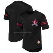 Maglia Baseball Uomo Detroit Stars Button Down Nero