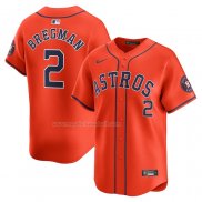 Maglia Baseball Uomo Houston Astros Alex Bregman Alternato Limited Arancione