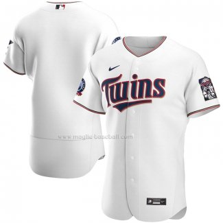 Maglia Baseball Uomo Minnesota Twins 60th Season Home Autentico Bianco