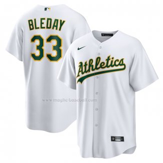 Maglia Baseball Uomo Oakland Athletics Jj Bleday Home Replica Bianco