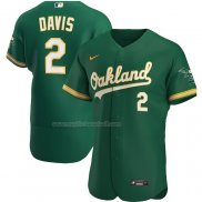 Maglia Baseball Uomo Oakland Athletics Khris Davis Alternato Autentico Verde