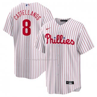 Maglia Baseball Uomo Philadelphia Phillies Nick Castellanos Replica Bianco