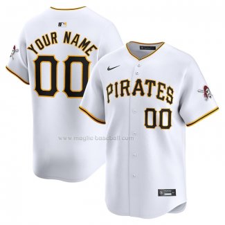 Maglia Baseball Uomo Pittsburgh Pirates Home Limited Personalizzate Bianco