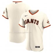 Maglia Baseball Uomo San Francisco Giants Home Autentico Crema