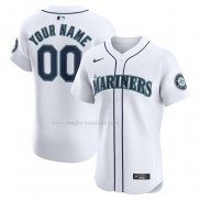 Maglia Baseball Uomo Seattle Mariners Home Elite Personalizzate Bianco