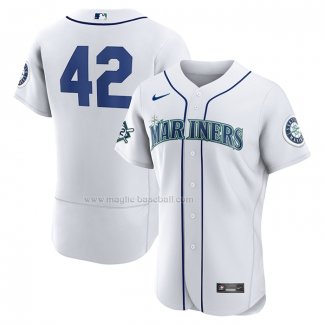 Maglia Baseball Uomo Seattle Mariners Jackie Robinson Autentico Bianco