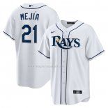 Maglia Baseball Uomo Tampa Bay Rays Francisco Mejia Home Replica Bianco