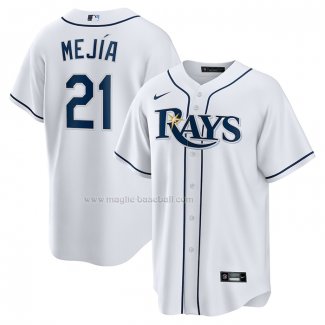 Maglia Baseball Uomo Tampa Bay Rays Francisco Mejia Home Replica Bianco