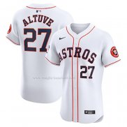 Maglia Baseball Uomo Houston Astros Jose Altuve Home Home Elite Bianco