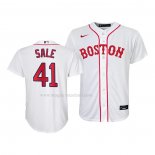 Maglia Baseball Bambino Boston Red Sox Chris Sale Replica 2021 Bianco