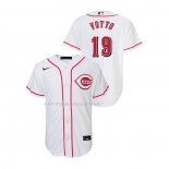 Maglia Baseball Bambino Cincinnati Reds Joey Votto Replica Home Bianco