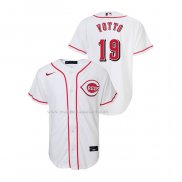 Maglia Baseball Bambino Cincinnati Reds Joey Votto Replica Home Bianco