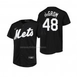 Maglia Baseball Bambino New York Mets Jacob Degrom Replica Nero